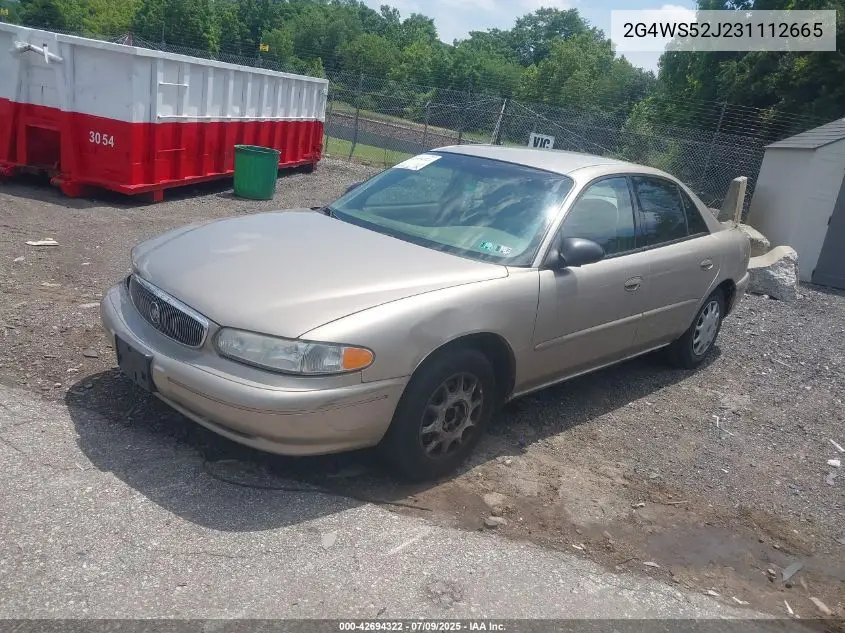 2003 Buick Century Custom VIN: 2G4WS52J231112665 Lot: 42694322
