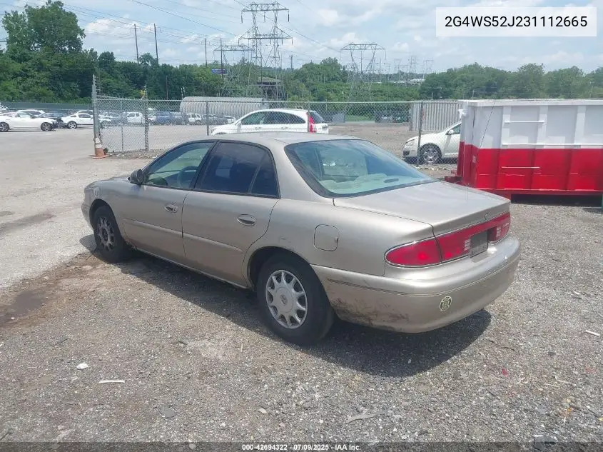 2003 Buick Century Custom VIN: 2G4WS52J231112665 Lot: 42694322