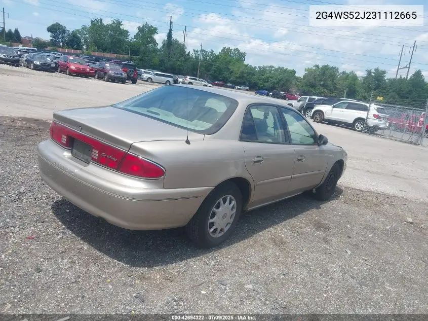 2003 Buick Century Custom VIN: 2G4WS52J231112665 Lot: 42694322