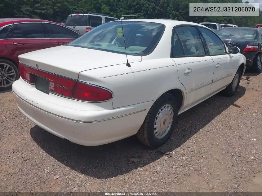 2003 Buick Century Custom VIN: 2G4WS52J331206070 Lot: 42698454