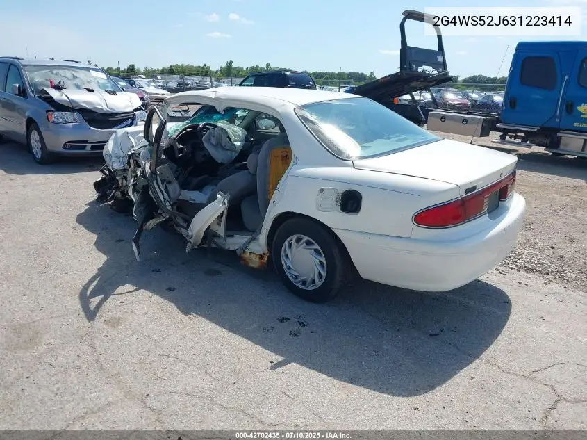 2003 Buick Century Custom VIN: 2G4WS52J631223414 Lot: 42702435