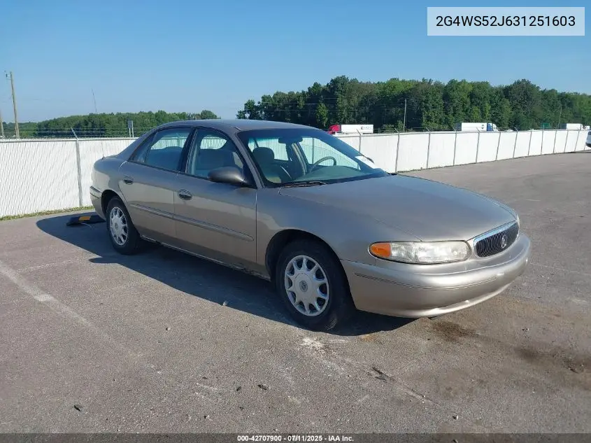 2003 Buick Century Custom VIN: 2G4WS52J631251603 Lot: 42707900