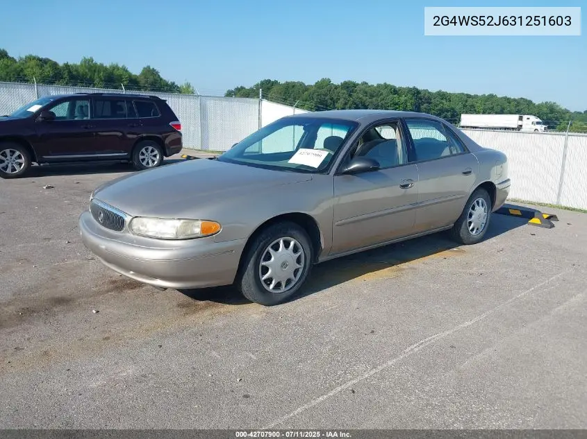 2003 Buick Century Custom VIN: 2G4WS52J631251603 Lot: 42707900