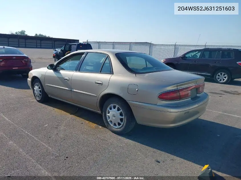 2003 Buick Century Custom VIN: 2G4WS52J631251603 Lot: 42707900