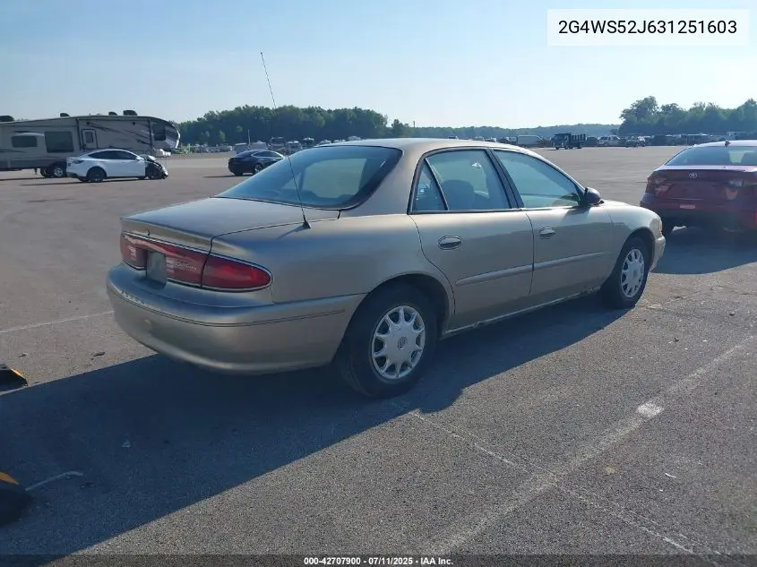 2003 Buick Century Custom VIN: 2G4WS52J631251603 Lot: 42707900