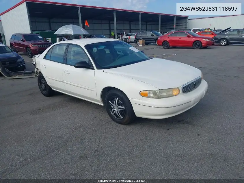 2003 Buick Century Custom VIN: 2G4WS52J831118597 Lot: 42711529