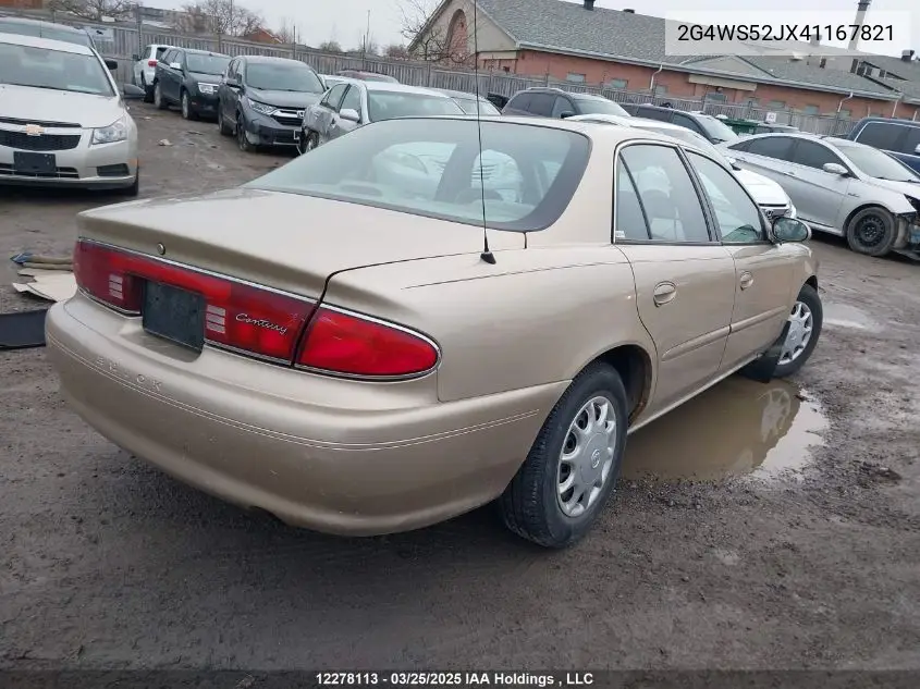 2004 Buick Century Custom VIN: 2G4WS52JX41167821 Lot: 12278113