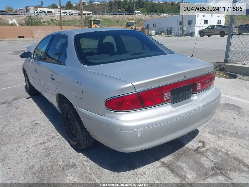2004 Buick Century VIN: 2G4WS52J241171586 Lot: 41939966