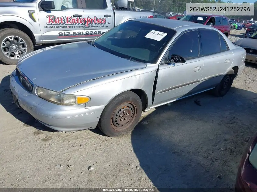2004 Buick Century VIN: 2G4WS52J241252796 Lot: 42172460