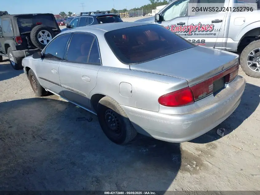 2004 Buick Century VIN: 2G4WS52J241252796 Lot: 42172460