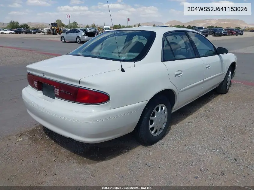 2004 Buick Century VIN: 2G4WS52J641153026 Lot: 42195822
