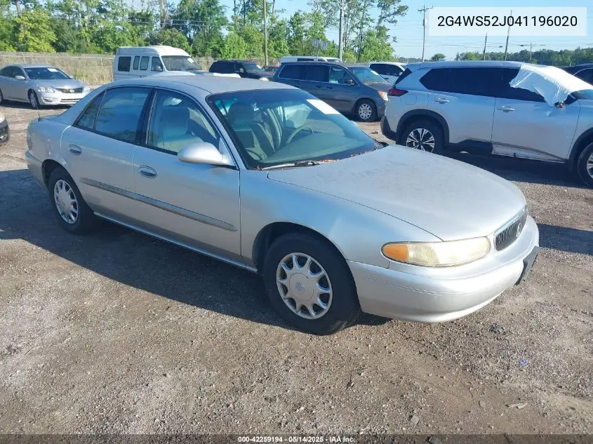 2004 Buick Century VIN: 2G4WS52J041196020 Lot: 42259194