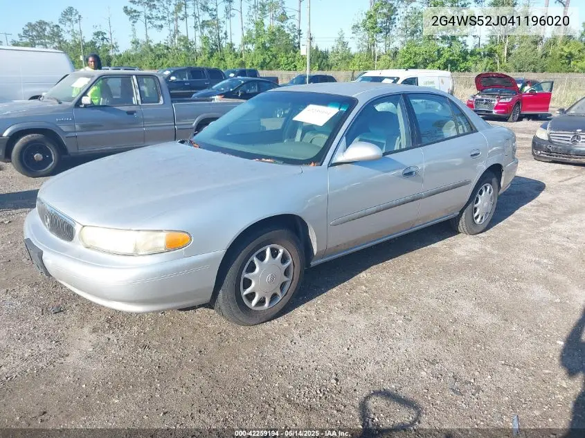 2004 Buick Century VIN: 2G4WS52J041196020 Lot: 42259194