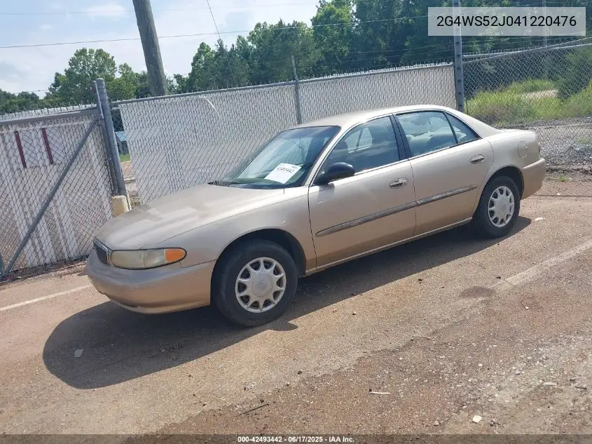 2004 Buick Century VIN: 2G4WS52J041220476 Lot: 42493442