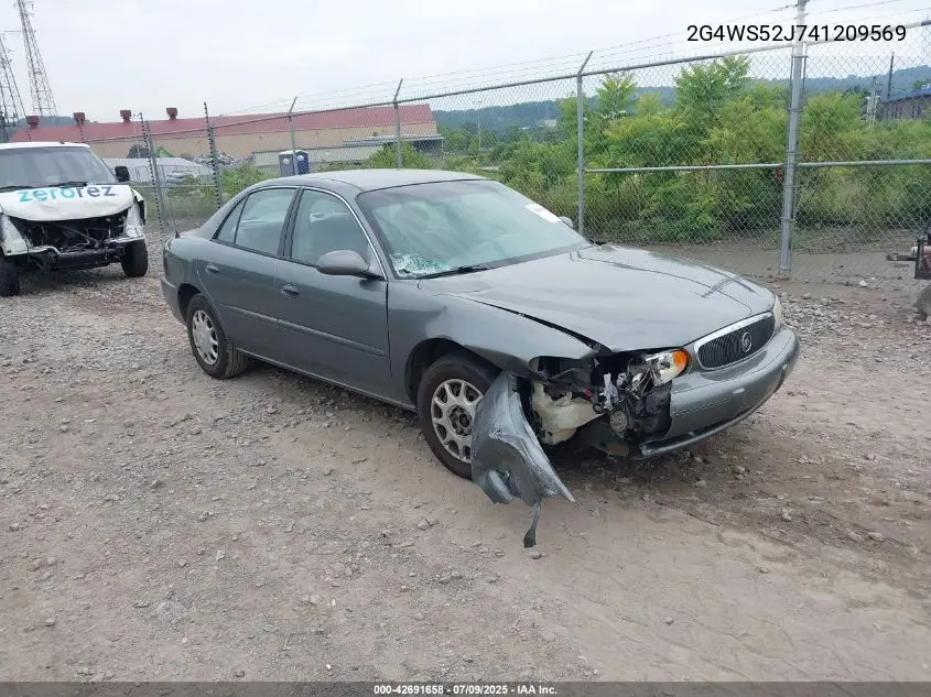 2004 Buick Century VIN: 2G4WS52J741209569 Lot: 42691658