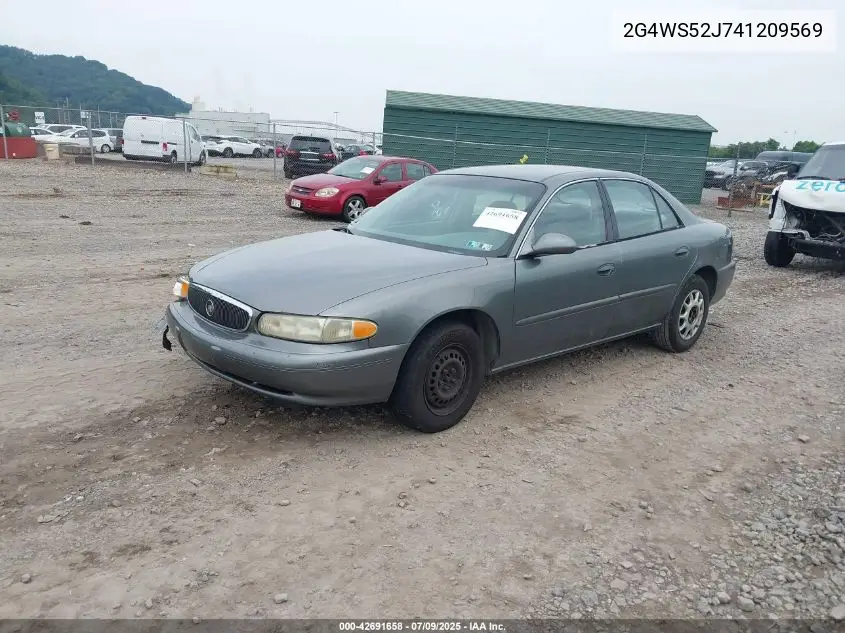 2004 Buick Century VIN: 2G4WS52J741209569 Lot: 42691658