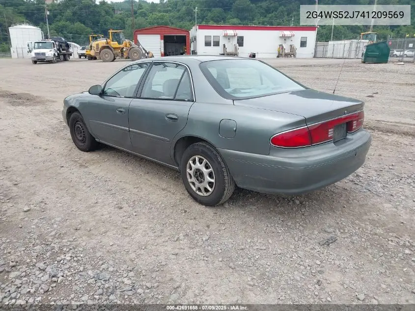 2004 Buick Century VIN: 2G4WS52J741209569 Lot: 42691658