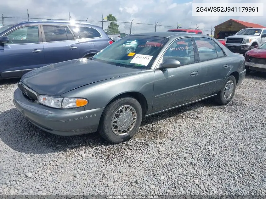 2004 Buick Century VIN: 2G4WS52J941179961 Lot: 42693215