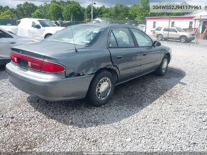 2004 Buick Century VIN: 2G4WS52J941179961 Lot: 42693215