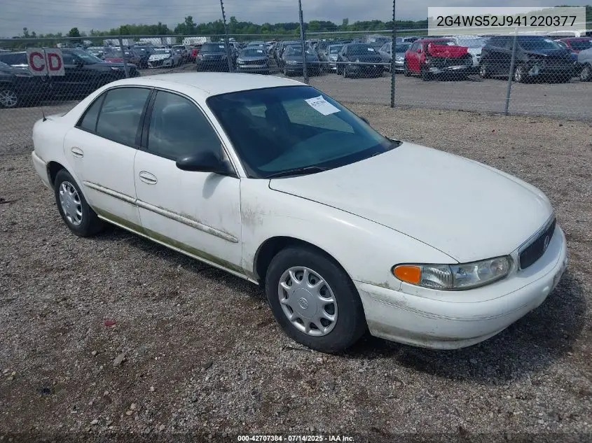 2004 Buick Century VIN: 2G4WS52J941220377 Lot: 42707384