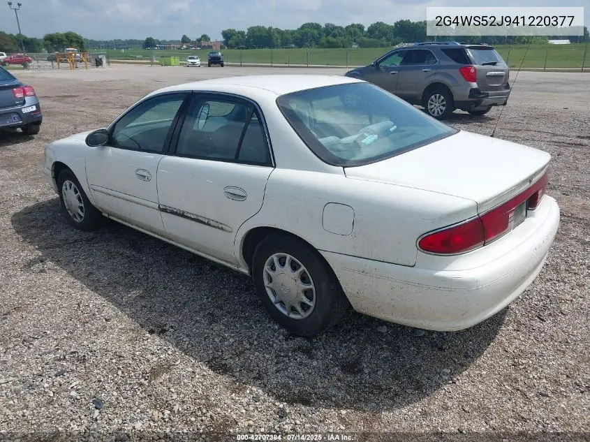 2004 Buick Century VIN: 2G4WS52J941220377 Lot: 42707384