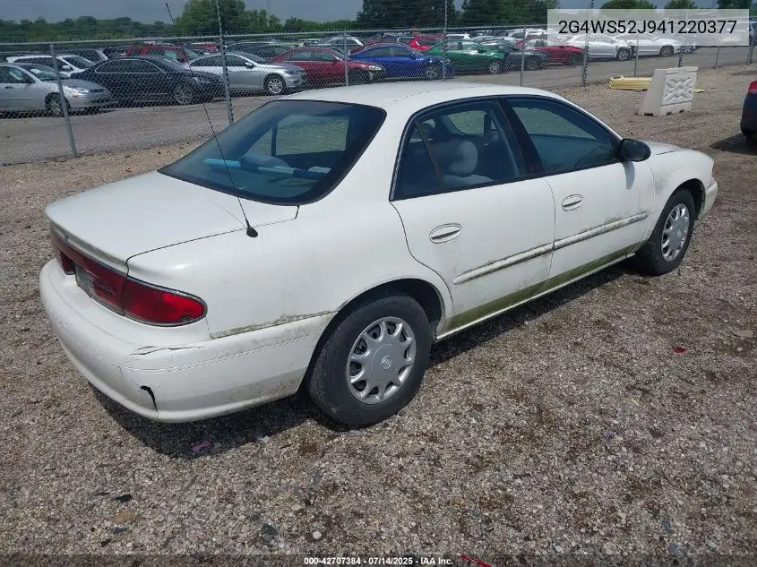 2004 Buick Century VIN: 2G4WS52J941220377 Lot: 42707384