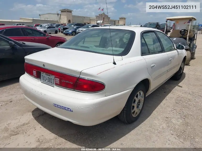 2005 Buick Century VIN: 2G4WS52J451102111 Lot: 42545196