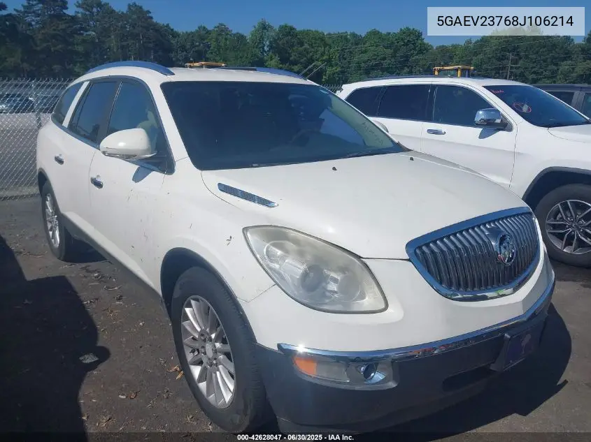 2008 Buick Enclave Cxl VIN: 5GAEV23768J106214 Lot: 42628047