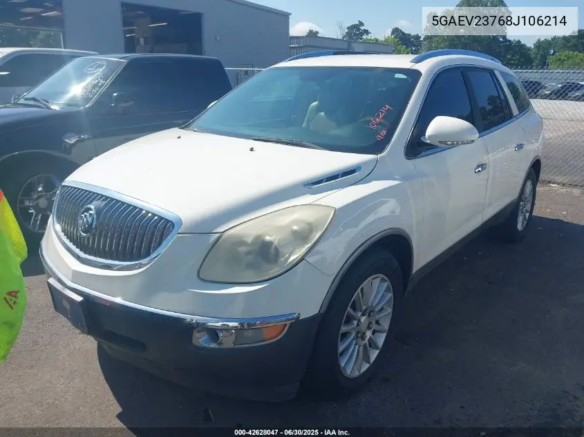 2008 Buick Enclave Cxl VIN: 5GAEV23768J106214 Lot: 42628047