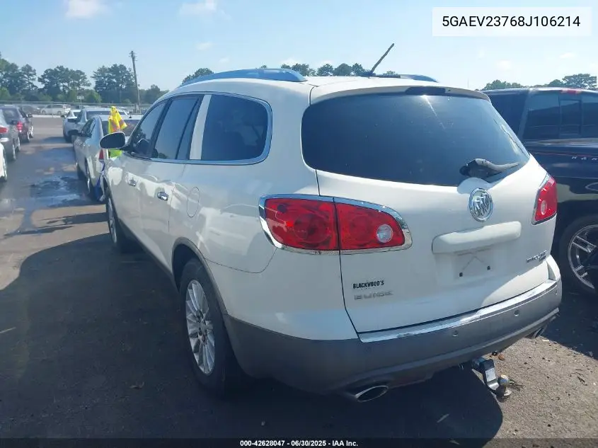 2008 Buick Enclave Cxl VIN: 5GAEV23768J106214 Lot: 42628047