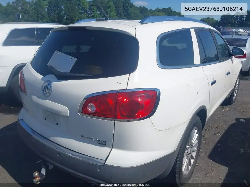 2008 Buick Enclave Cxl VIN: 5GAEV23768J106214 Lot: 42628047