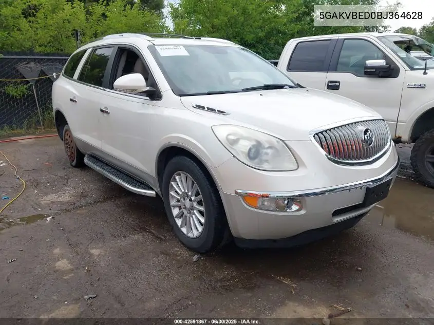 2011 Buick Enclave 1Xl VIN: 5GAKVBED0BJ364628 Lot: 42591867