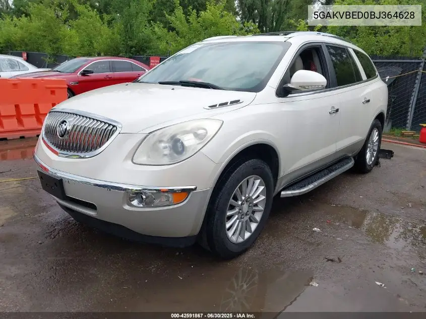 2011 Buick Enclave 1Xl VIN: 5GAKVBED0BJ364628 Lot: 42591867