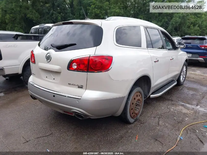 2011 Buick Enclave 1Xl VIN: 5GAKVBED0BJ364628 Lot: 42591867
