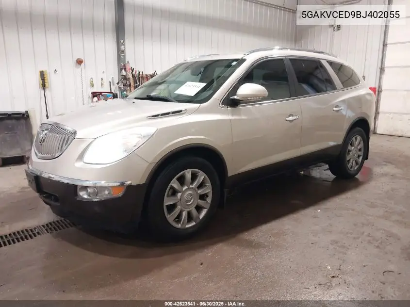 2011 Buick Enclave 2Xl VIN: 5GAKVCED9BJ402055 Lot: 42623541