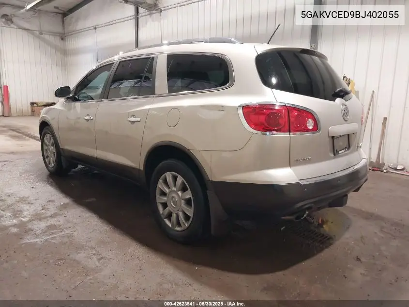 2011 Buick Enclave 2Xl VIN: 5GAKVCED9BJ402055 Lot: 42623541