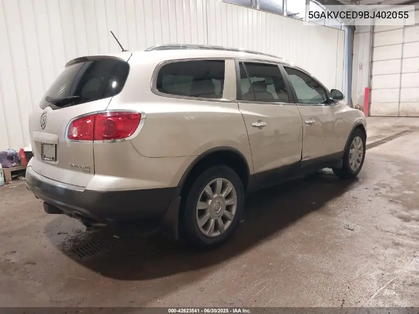 2011 Buick Enclave 2Xl VIN: 5GAKVCED9BJ402055 Lot: 42623541
