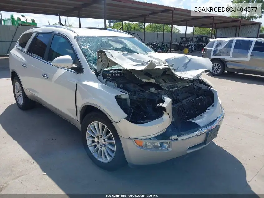 2012 Buick Enclave Leather VIN: 5GAKRCED8CJ404577 Lot: 42591654