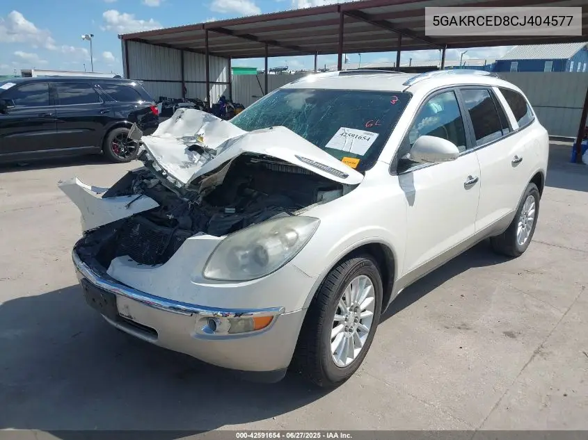 2012 Buick Enclave Leather VIN: 5GAKRCED8CJ404577 Lot: 42591654
