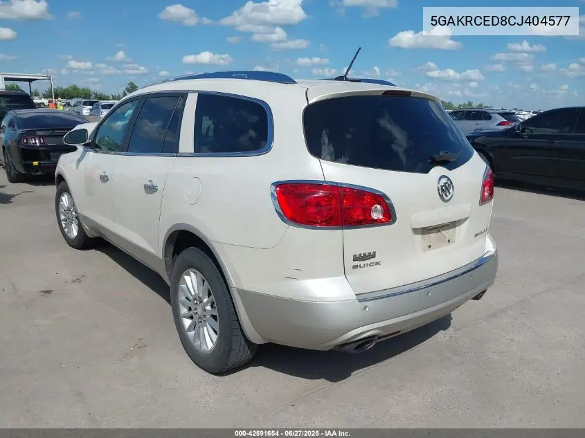 2012 Buick Enclave Leather VIN: 5GAKRCED8CJ404577 Lot: 42591654