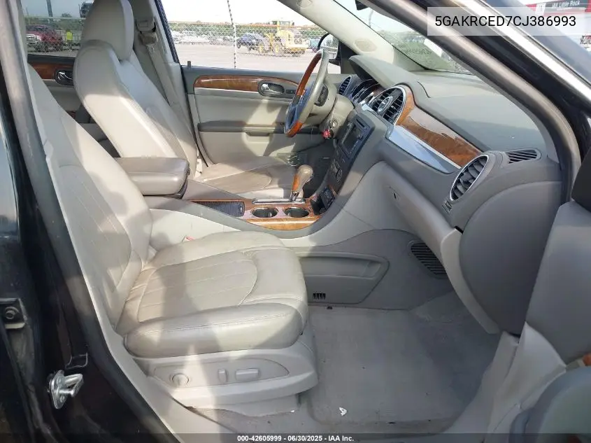 2012 Buick Enclave Leather VIN: 5GAKRCED7CJ386993 Lot: 42605999