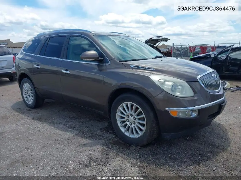 2012 Buick Enclave Leather VIN: 5GAKRCED9CJ364476 Lot: 42615069