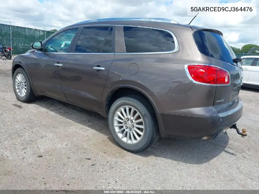 2012 Buick Enclave Leather VIN: 5GAKRCED9CJ364476 Lot: 42615069
