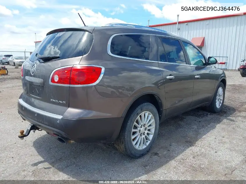 2012 Buick Enclave Leather VIN: 5GAKRCED9CJ364476 Lot: 42615069