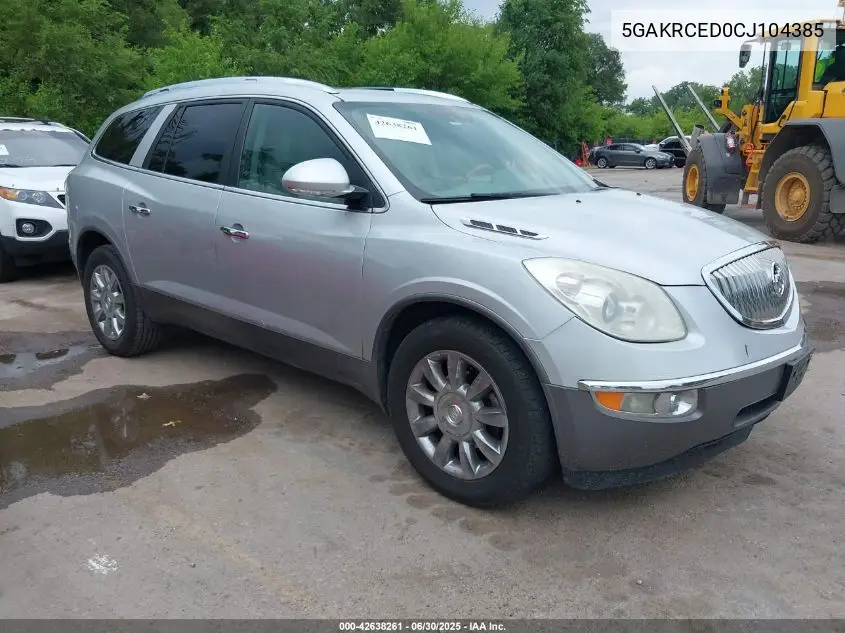 2012 Buick Enclave Leather VIN: 5GAKRCED0CJ104385 Lot: 42638261