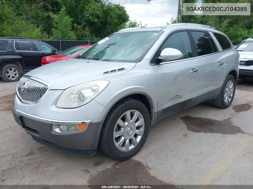 2012 Buick Enclave Leather VIN: 5GAKRCED0CJ104385 Lot: 42638261