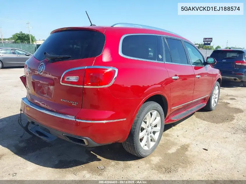 2014 Buick Enclave Premium VIN: 5GAKVCKD1EJ188574 Lot: 42244453