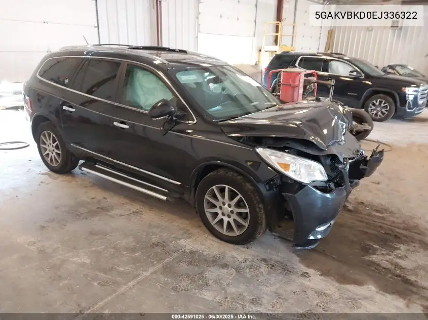 2014 Buick Enclave VIN: 5GAKVBKD0EJ336322 Lot: 42591025