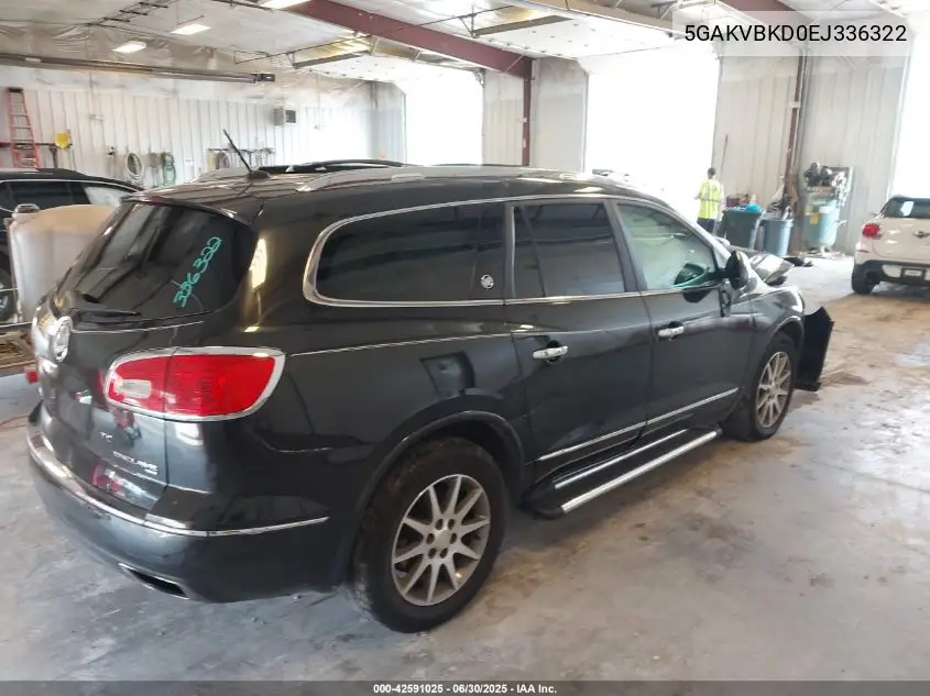 2014 Buick Enclave VIN: 5GAKVBKD0EJ336322 Lot: 42591025