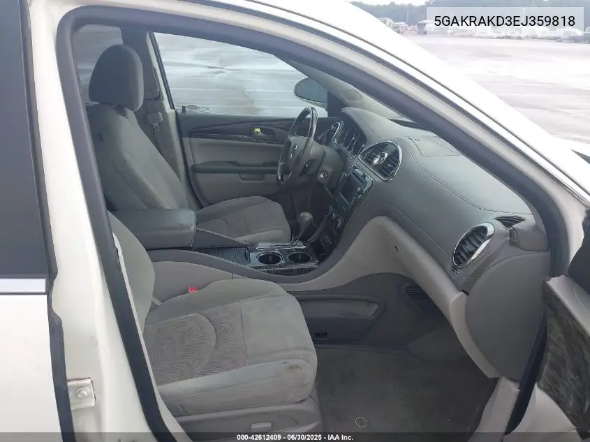 2014 Buick Enclave Convenience VIN: 5GAKRAKD3EJ359818 Lot: 42612409